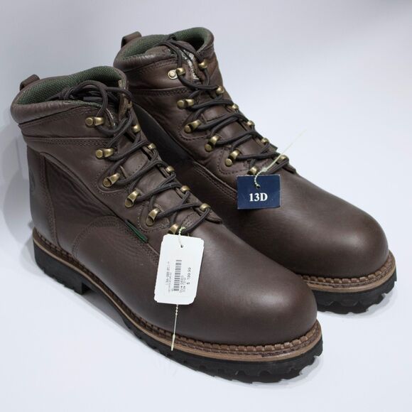 NWOB Georgia Boot 6” Hammer Steel Toe Waterproof Work Boot Brown Leather Men 13M main image 6